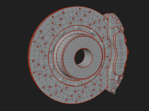 Car wheel 3D Model