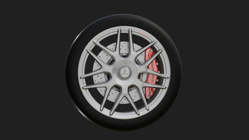 Car wheel 3D Model .c4d .max .obj .3ds .fbx .stl .blend 