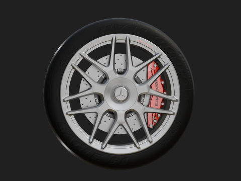 Car wheel 3D Model