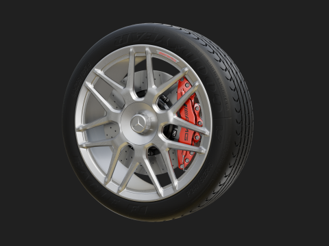 Car wheel 3D Model