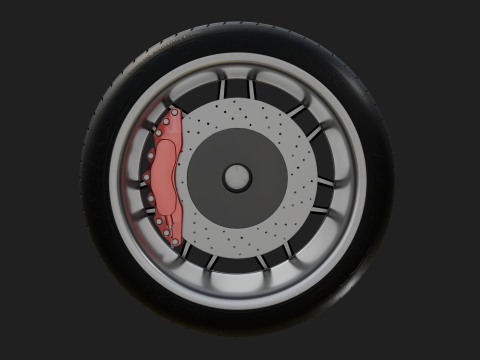 Car wheel 3D Model