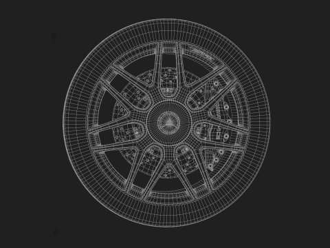 Car wheel 3D Model
