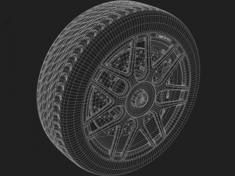 Car wheel 3D Model