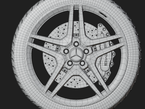 Car wheel 3D Модель