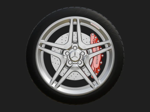 Car wheel 3D Model