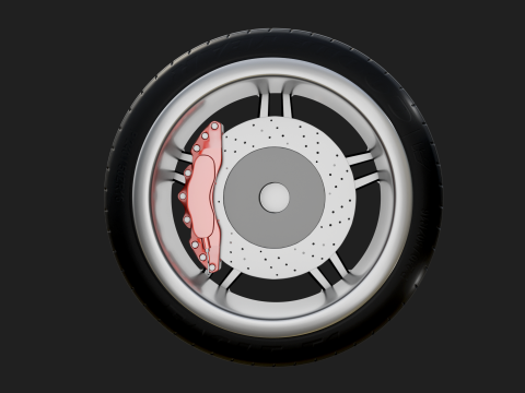 Car wheel 3D Модель
