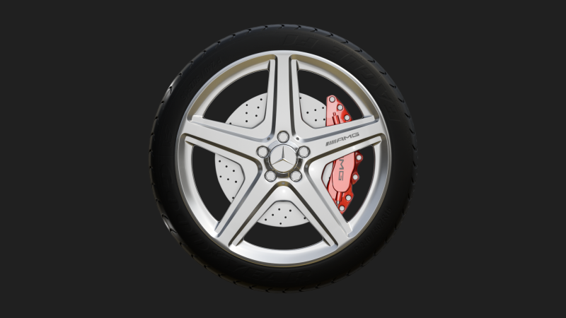Car wheel 3Dモデル .c4d .max .obj .3ds .fbx .stl .blend 