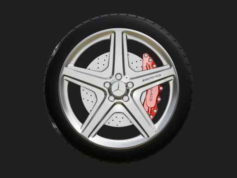 Car wheel 3D Model