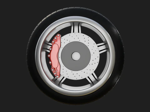 Car wheel 3D Model