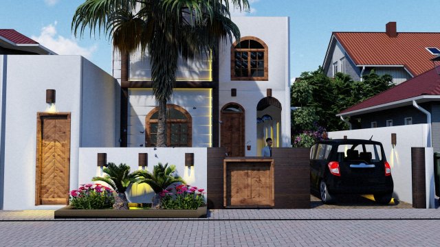 Modern villa Luxury Villa modern Villa modern house 3D Модель .c4d .max .obj .3ds .fbx .stl .blend 