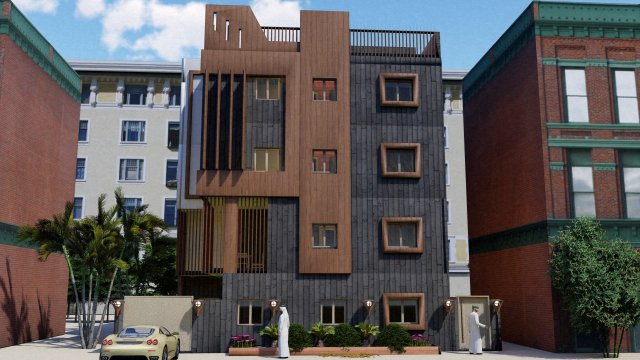 Modern building design Luxury 3D 模型 .c4d .max .obj .3ds .fbx .stl .blend 