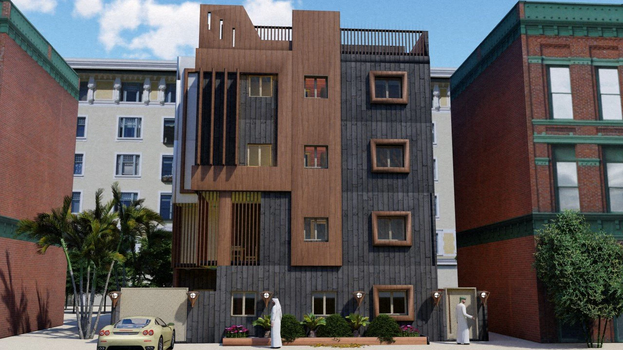 Modern building design Luxury 3D Model .c4d .max .obj .3ds .fbx .stl .blend 