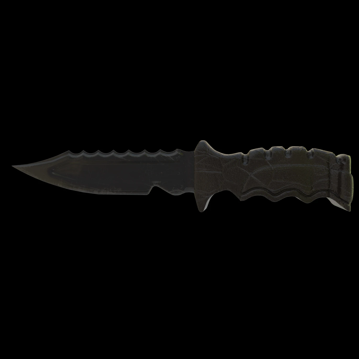 Hunting knife 3D Model .c4d .max .obj .3ds .fbx .stl .blend 