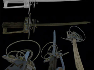 espada francesa Modelo 3D