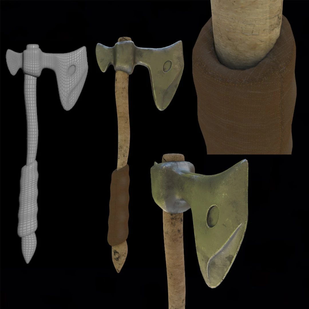 Ax 3D Model .c4d .max .obj .3ds .fbx .stl .blend 