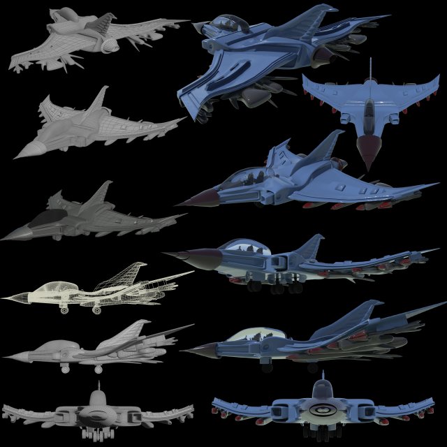Jet02 3D Model .c4d .max .obj .3ds .fbx .stl .blend 