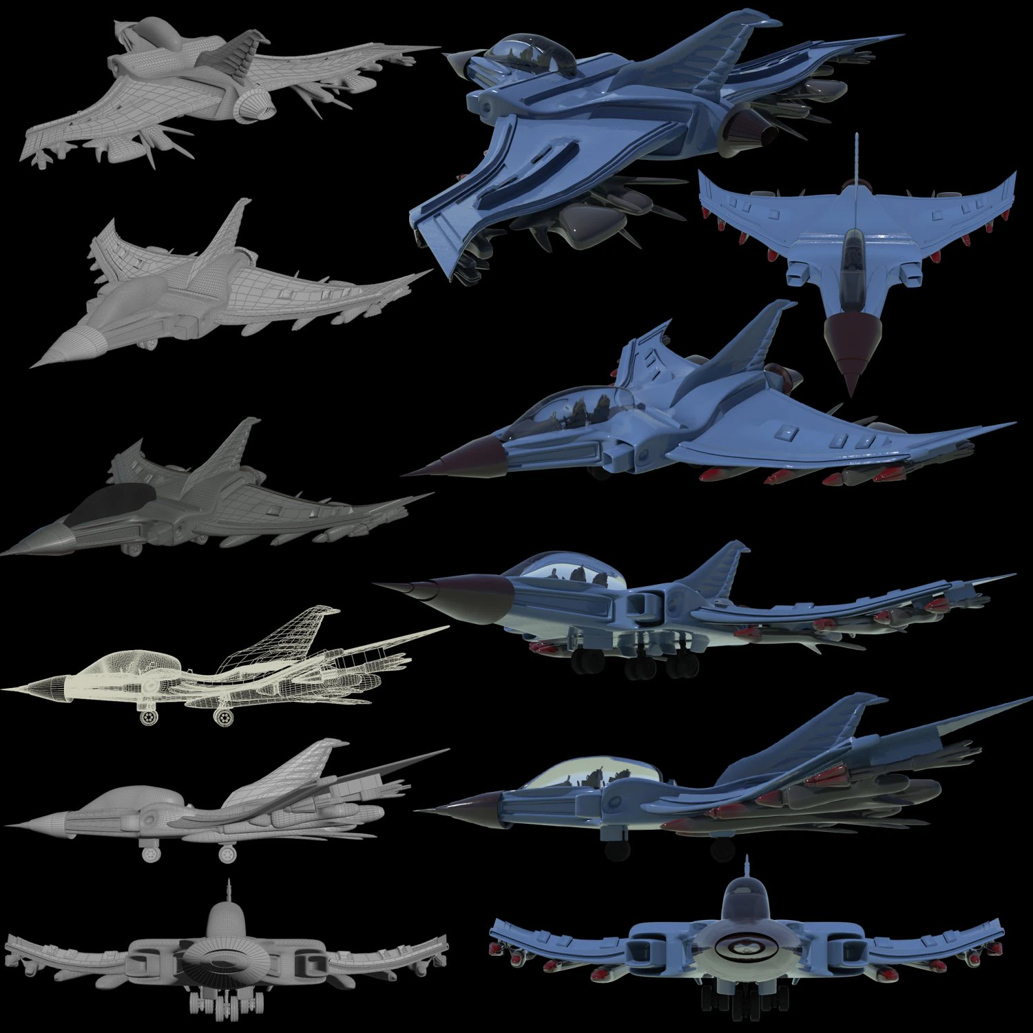 Jet02 3D Model .c4d .max .obj .3ds .fbx .stl .blend 