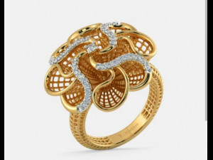 Flower ring 3D Print Model