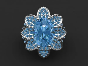 Flower ring 3D Print Model