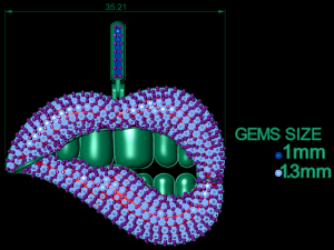 Lip love pendant 3D Model