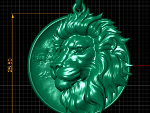 Lion pendant 3d printable model 3D Print Model