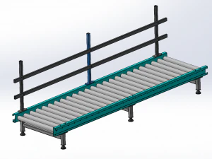 롤러 컨베이어 3D 모델