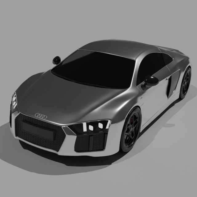 Audi R8 coupe 4S Plus 3D Model .c4d .max .obj .3ds .fbx .stl .blend 