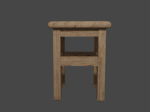 Wooden stool 3D 模型