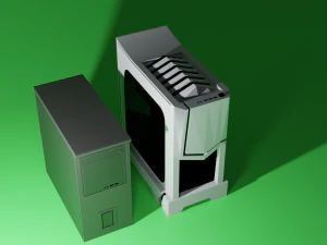 दो कंप्यूटर 3D मॉडल