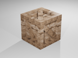 BOX wooden with texture for games or cartoon or animation Modelo 3D
