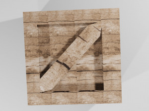BOX wooden with texture for games or cartoon or animation Modello 3D