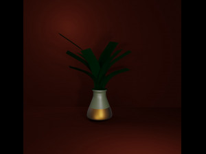 Vase with plant for home decor 3D 프린트 모델