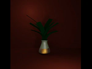 Jarr&oacute;n con planta para decoraci&oacute;n del hogar. Modelo de impresión 3D