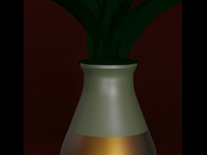 Vase with plant for home decor 3D Print Model