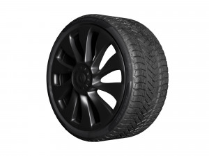 Tesla Model Y 21 Wheel and Winter Tire Model 3D