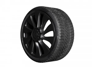 Tesla Model Y 21 Wheel and Winter Tire 3D Model