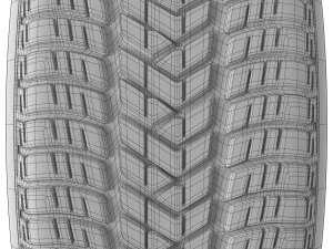 Tesla Model Y 21 Wheel and Winter Tire 3D Model