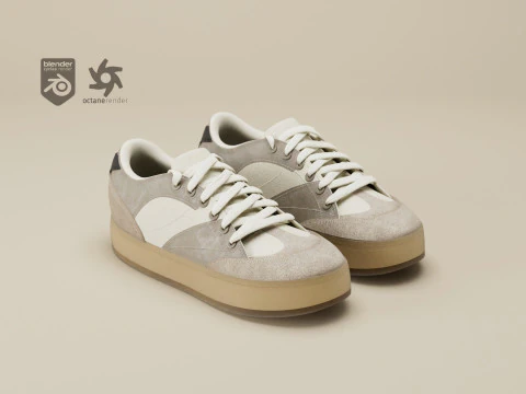 Кросівки Bershka Training Shoes 3D Модель