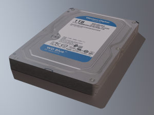 WD blue 1TB 3D 模型