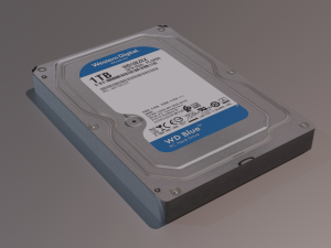 WD blue 1TB Modello 3D