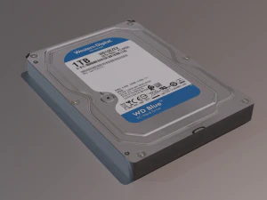 WD blue 1TB 3D Model