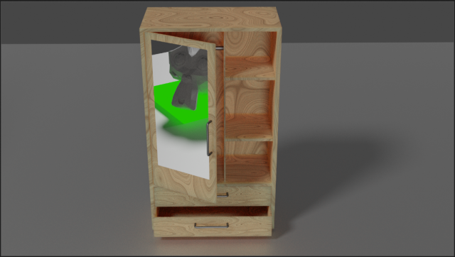 Wardrobe 3D Model .c4d .max .obj .3ds .fbx .stl .blend 