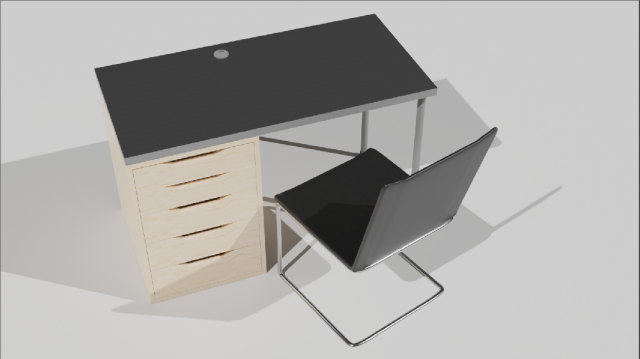 Table IKEA 3D Модель .c4d .max .obj .3ds .fbx .stl .blend 