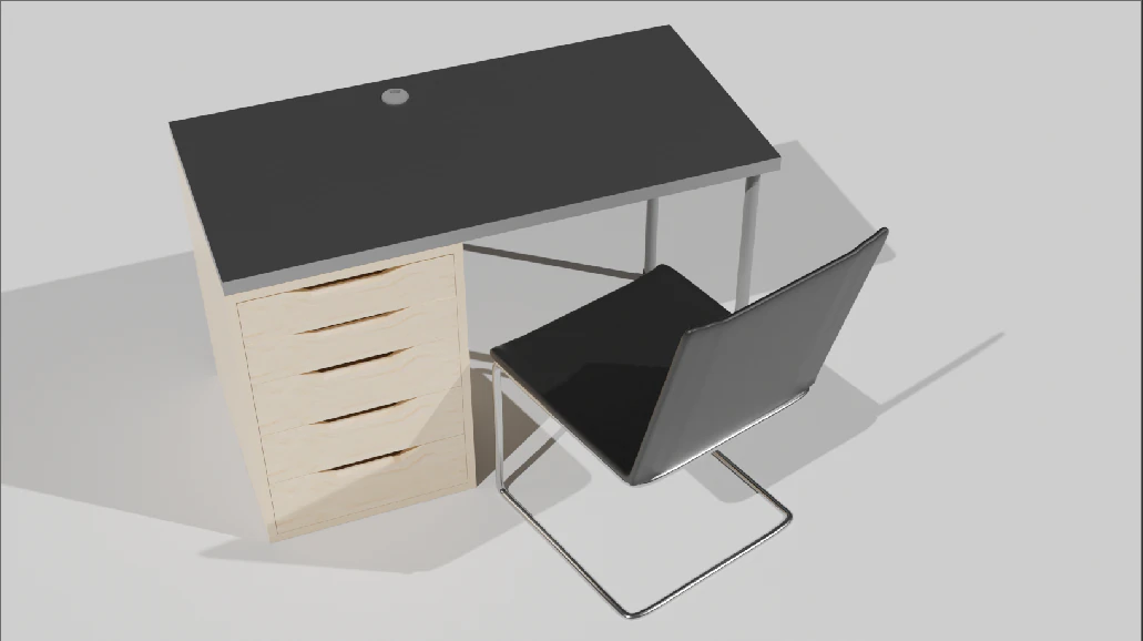 Table IKEA 3D Model .c4d .max .obj .3ds .fbx .stl .blend