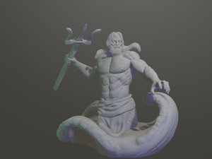 Poseidon Model Cetak 3D