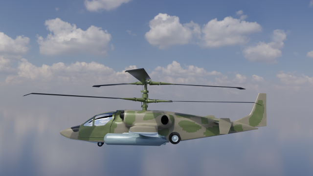 Kamov Ka52-Alligator Modello 3D .c4d .max .obj .3ds .fbx .stl .blend 