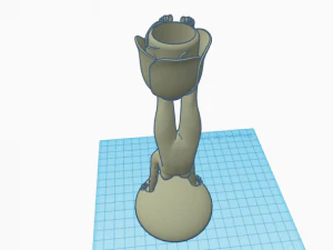 Divine with rose 3D Model