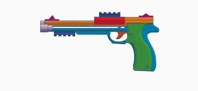 Slingshot Pistol be very careful 3D Print Model .c4d .max .obj .3ds .fbx .stl .blend 