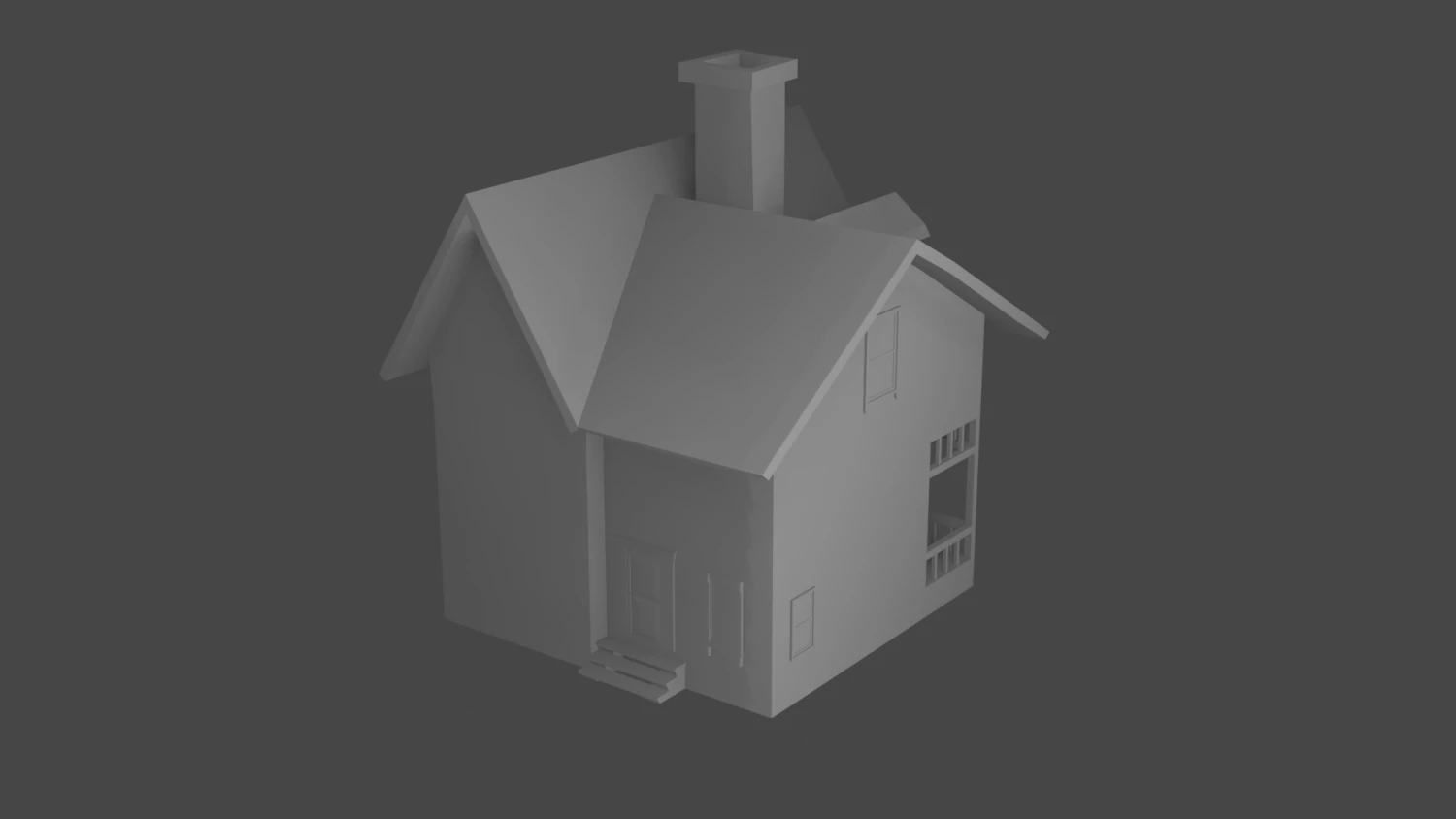 House 3D Model .c4d .max .obj .3ds .fbx .stl .blend 