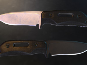 Tactic Knife Low Poly Game Ready VR - AR Model 3D